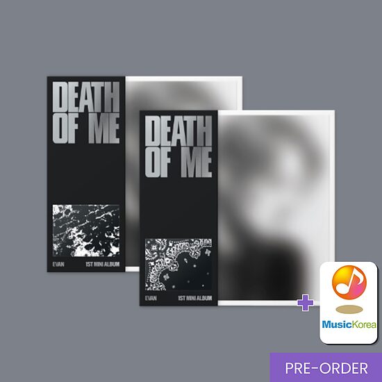 {PRE-ORDER} EVAN - 1st Mini Album [DEATH OF ME] (Bandana Ver.) + MusicKorea fotokartīte